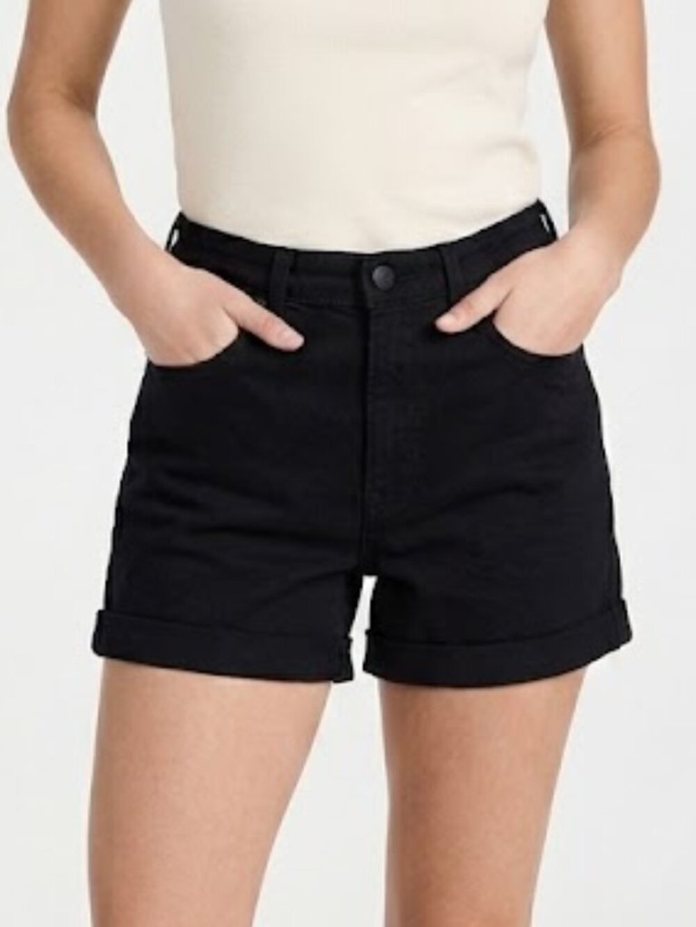 Old Navy High Rise O.G. Straight Black Denim Shorts Size 10
